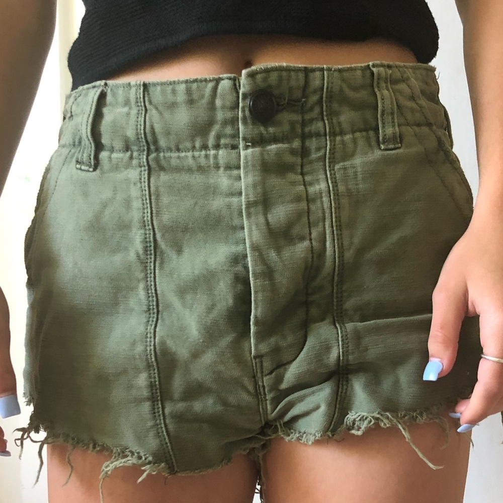Free people army green shorts